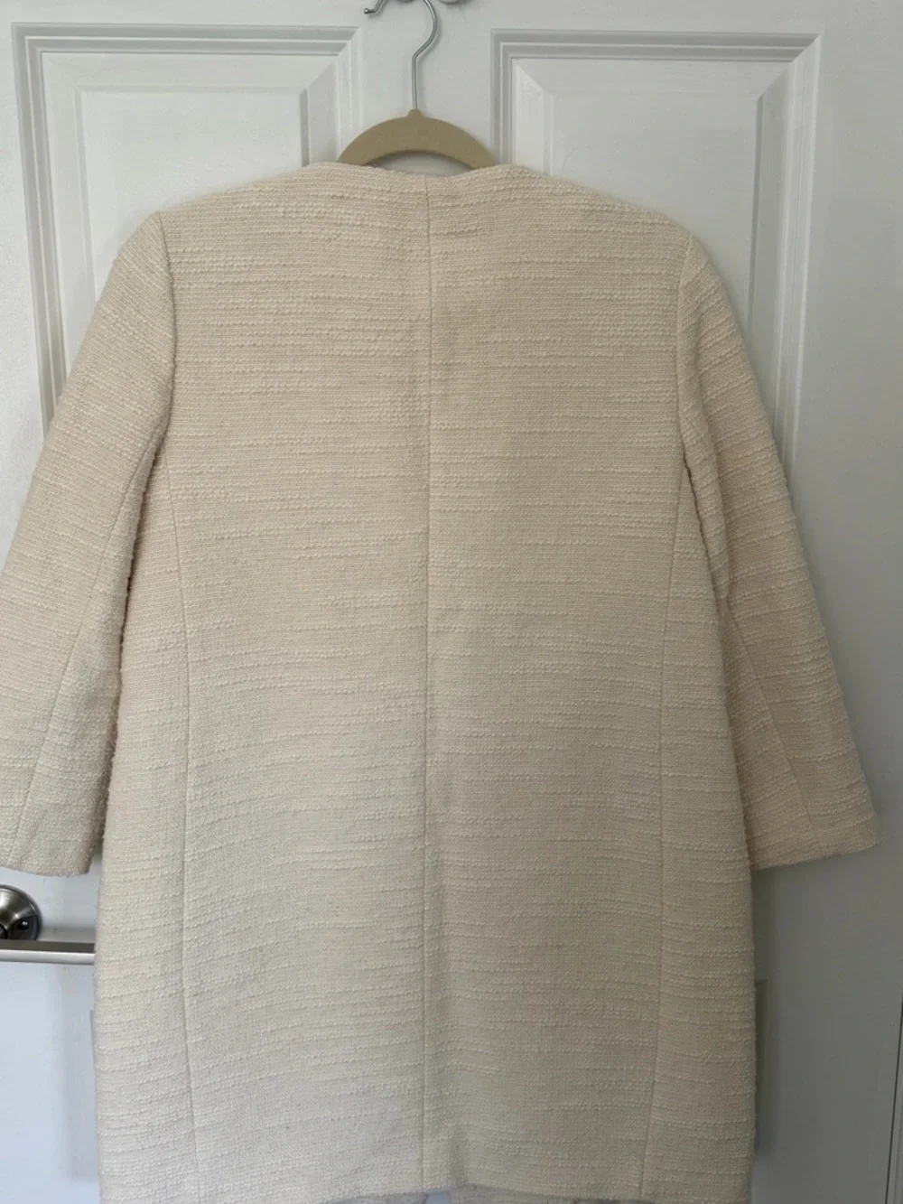 Kate Spade Tweed Corsage Coat Rambling Roses Sand Dune Ivory Sz 6 Retail $598